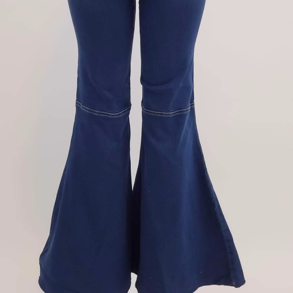 Denim Mid Wash Palazzo - Picture 6 of 8